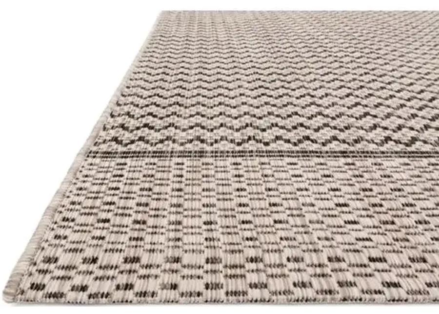 Laural Outdoor Rug - Gray/Black - Gray