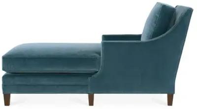 Salon Chaise - Ocean Blue Velvet - Joe Ruggiero - Blue - Comfortable, Sturdy, Stylish