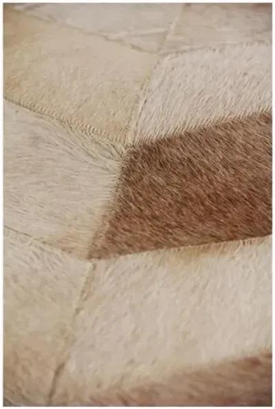 Chevron Hide - Brown/White - Exquisite Rugs - Brown - 5'x8'