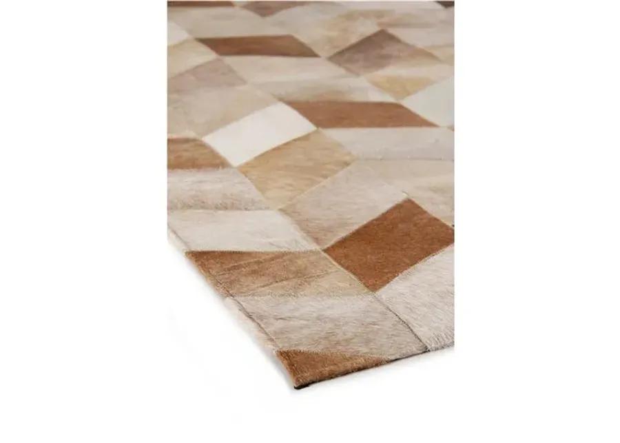 Chevron Hide - Brown/White - Exquisite Rugs - Brown - 8'x11'