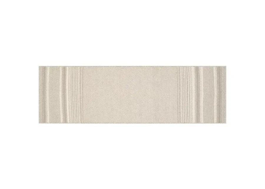 Unai Kilim Dhurrie Rug - Gray - Gray