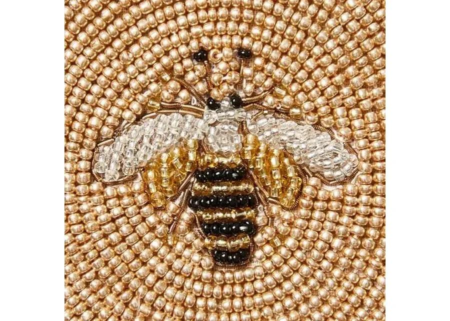 Set of 4 Beaded Bee Coasters - Joanna Buchanan - Beige