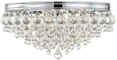 Calypso 6-Light Flush Mount - Chrome - Crystorama - Silver