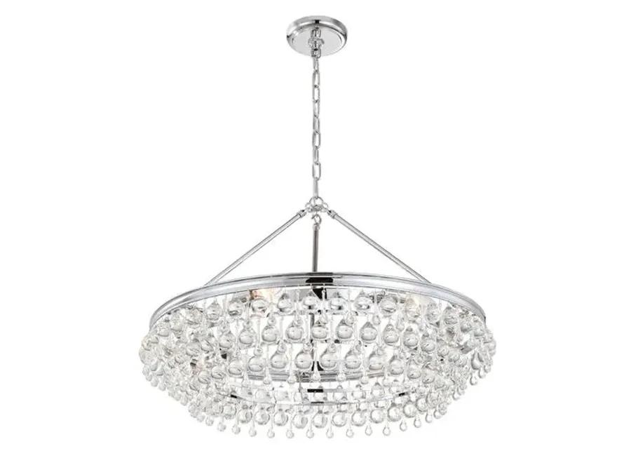 Calypso 6-Light Chandelier - Chrome - Crystorama - Silver