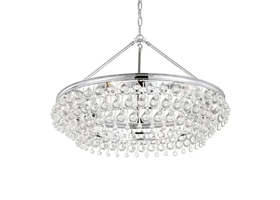 Calypso 6-Light Chandelier - Chrome - Crystorama - Silver