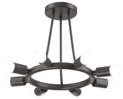 Dakota 8-Light Ceiling Mount - Bronze - Crystorama - Black