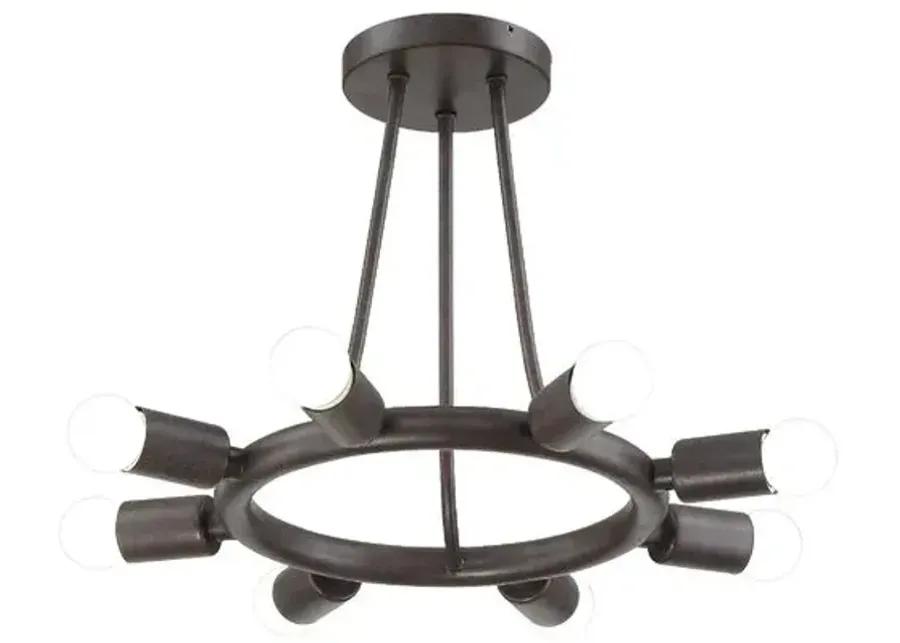 Dakota 8-Light Ceiling Mount - Bronze - Crystorama - Black