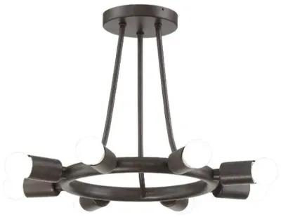 Dakota 8-Light Ceiling Mount - Bronze - Crystorama - Black