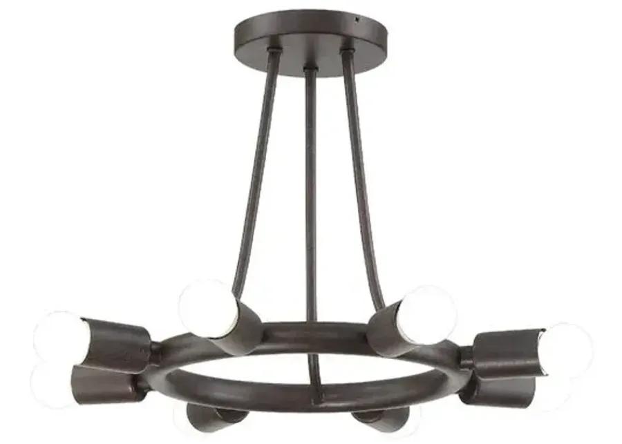 Dakota 8-Light Ceiling Mount - Bronze - Crystorama - Black