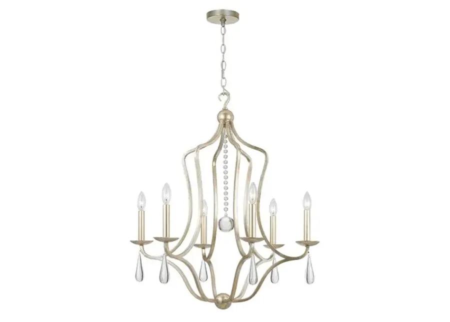 Manning 6-Light Chandelier - Silver - Crystorama