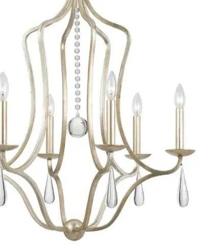 Manning 6-Light Chandelier - Silver - Crystorama