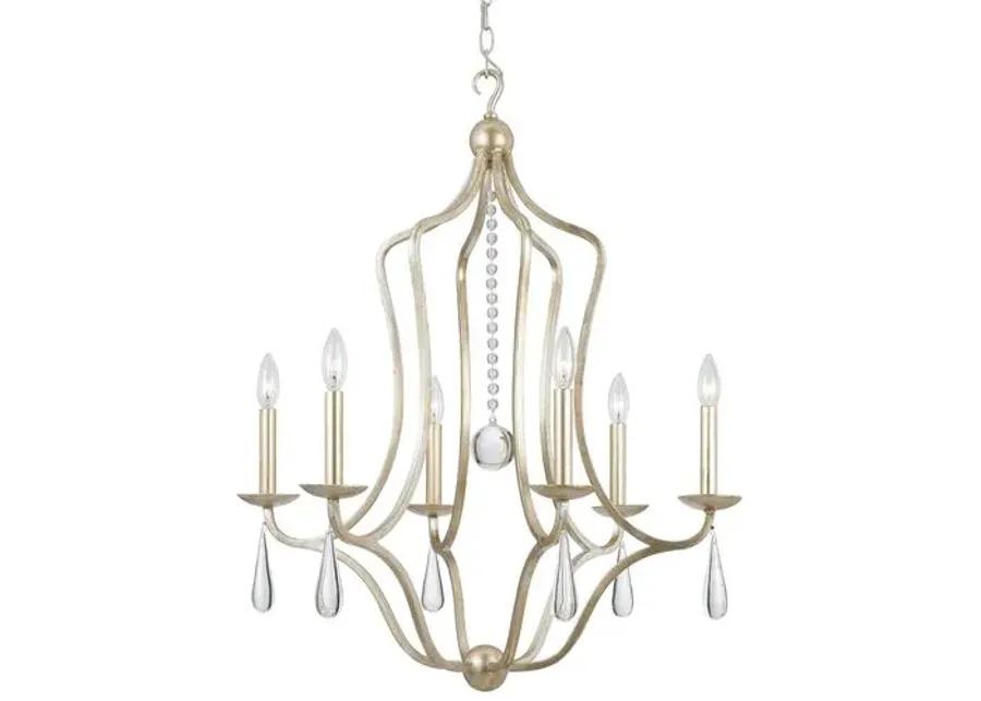 Manning 6-Light Chandelier - Silver - Crystorama