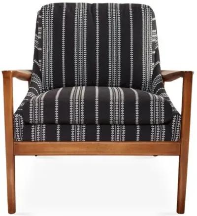 Ebonwood Accent Chair - Black Stripe - Miles Talbott - Handcrafted, Comfortable, Durable