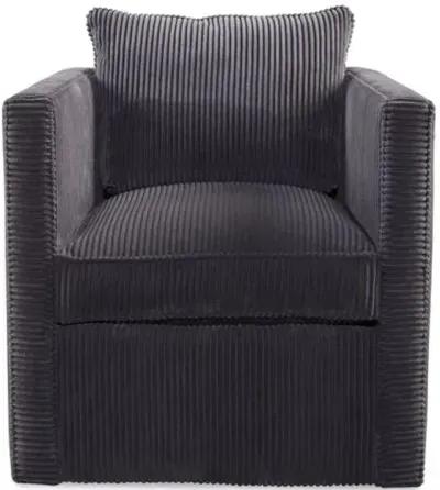 Rackham Swivel Chair - Gray Channeled Velvet