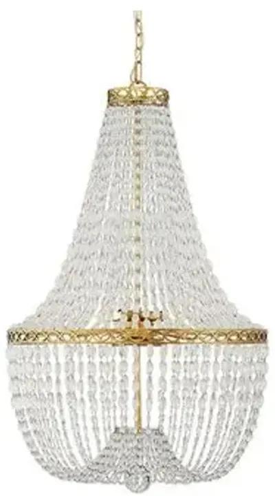 Visual Comfort - Linfort Basket-Form Chandelier - Antique Brass - Gold