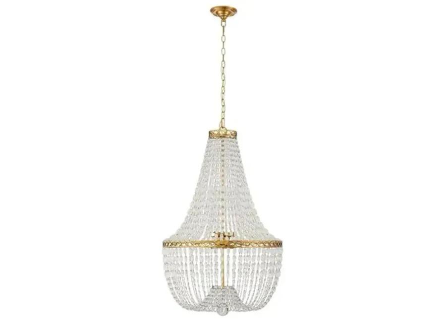 Visual Comfort - Linfort Basket-Form Chandelier - Antique Brass - Gold