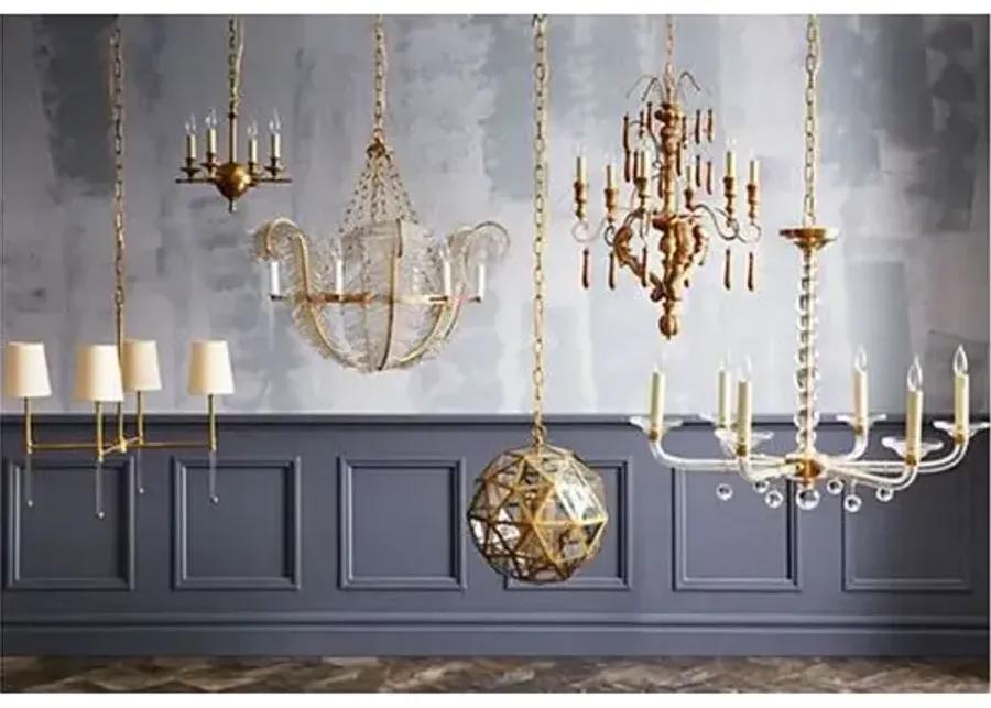 Visual Comfort - Camille Chandelier - Antique Brass - Gold