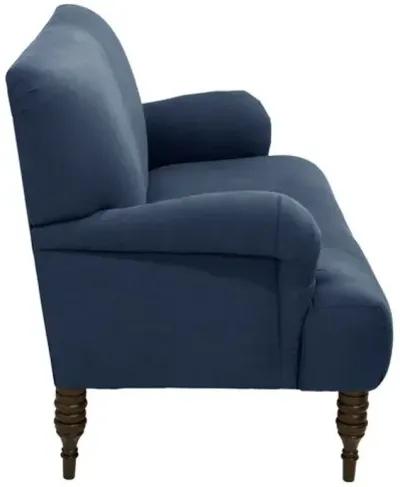 Nicolette Settee - Handcrafted - Blue