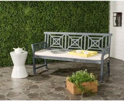 Angela Outdoor Bench - Ash Gray - Beige