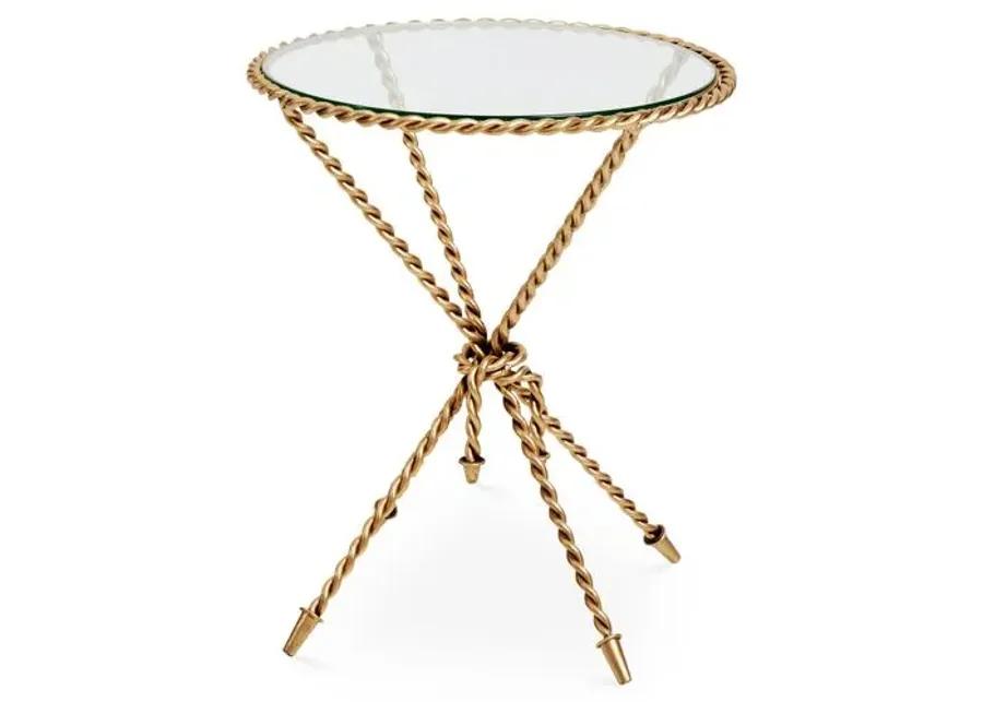 Hyannis Side Table - Antiqued Gold