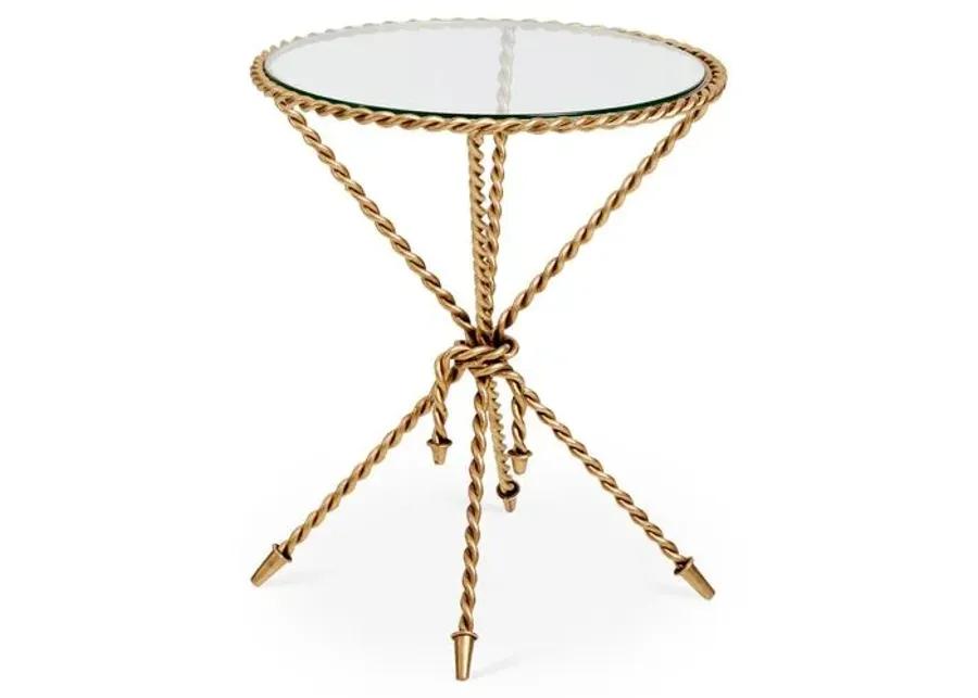 Hyannis Side Table - Antiqued Gold