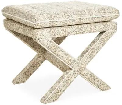 Dalton Pillow-Top Ottoman - Beige Dots