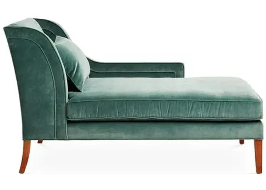 Roslin Right-Facing Chaise - Jade Velvet - Green - Comfortable, Sturdy, Stylish