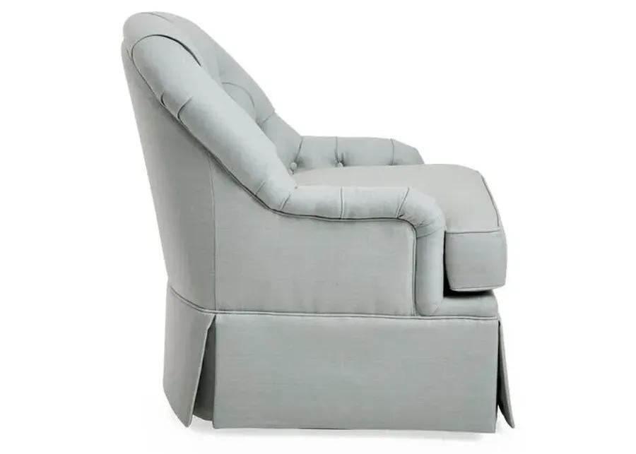 Marlowe Swivel Club Chair - Sea Linen