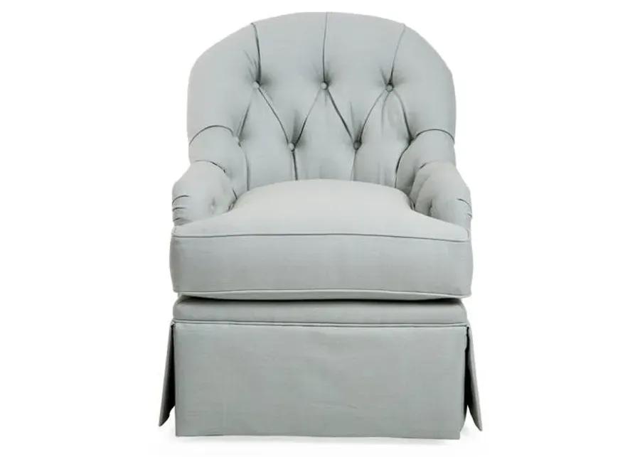 Marlowe Swivel Club Chair - Sea Linen