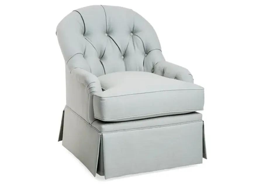 Marlowe Swivel Club Chair - Sea Linen