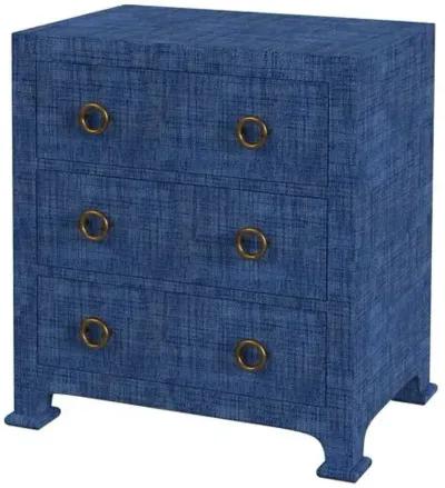 Kos 3-Drawer Raffia Nightstand