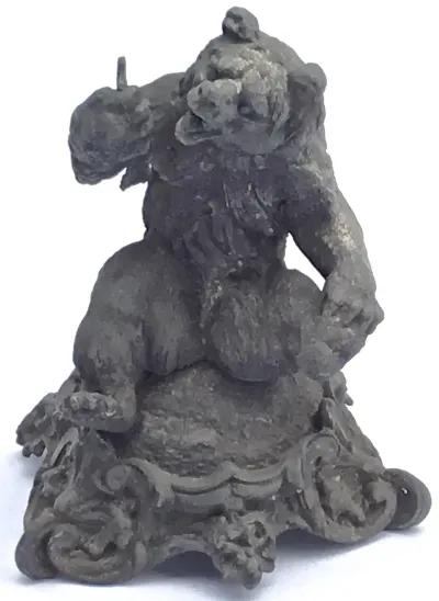 Antique Cast Iron Bear Figurine - Vermilion Designs - Gray