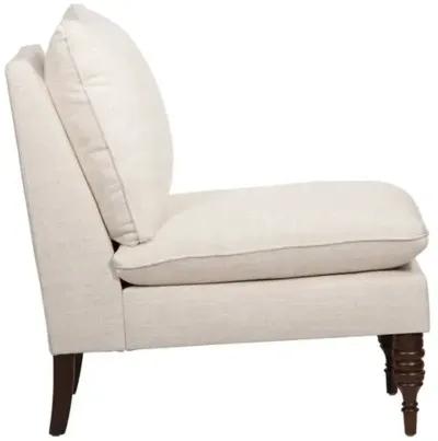 Daphne Linen Slipper Chair - Ivory