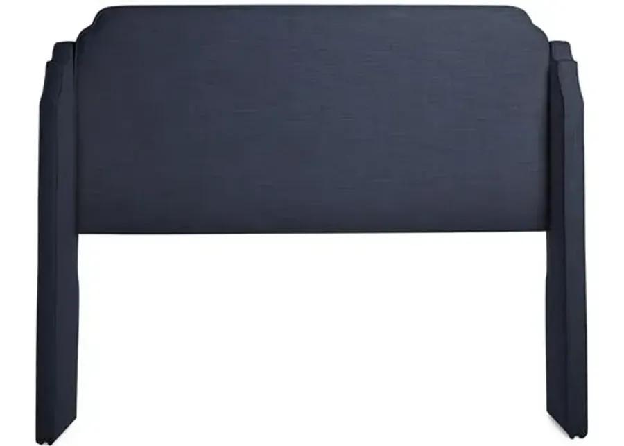 Aurora Linen Wingback Headboard - Blue