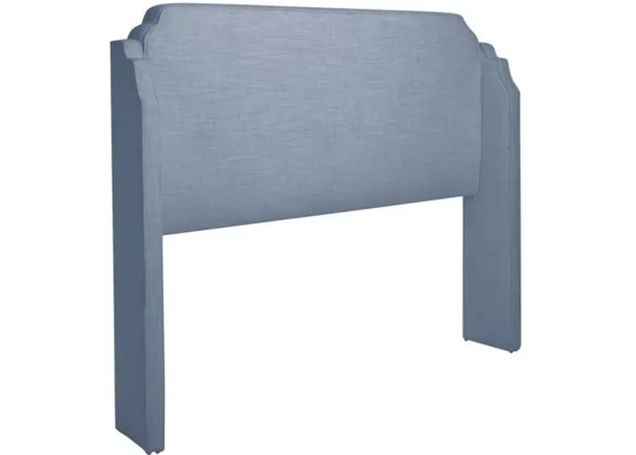 Aurora Linen Wingback Headboard - Blue