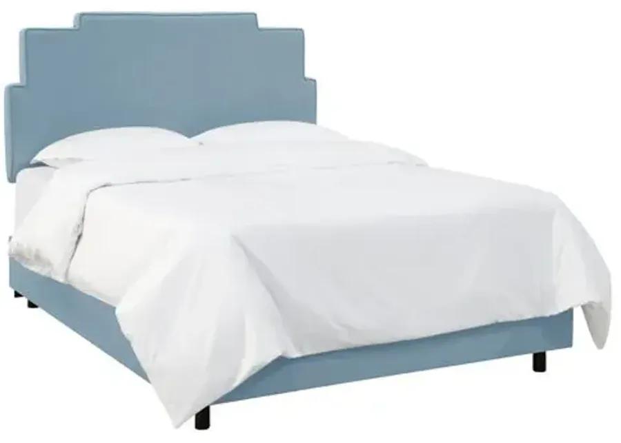 Paxton Linen Bed - Blue