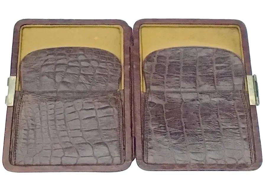 Alligator Card Case - Vermilion Designs - Brown