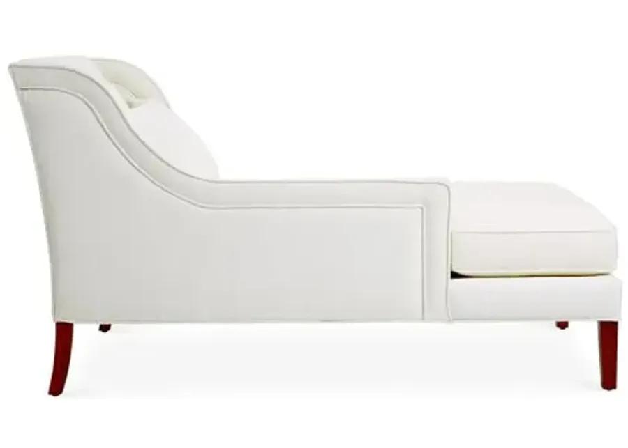 Roslin Left-Facing Chaise - White Linen - Comfortable, Sturdy, Stylish