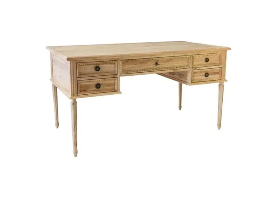 Colette Desk - Natural - Ave Home - Beige