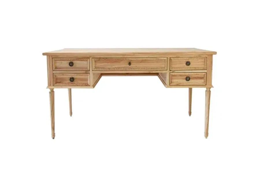 Colette Desk - Natural - Ave Home - Beige