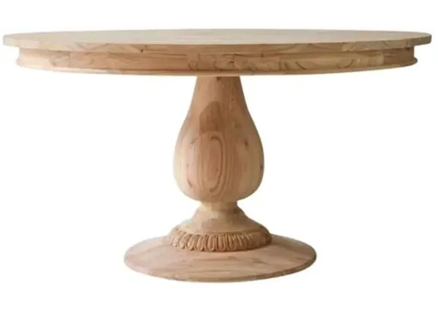 Charlotte Round Dining Table - Natural - Ave Home