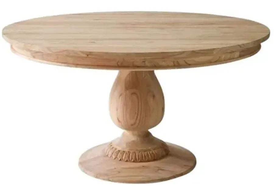 Charlotte Round Dining Table - Natural - Ave Home