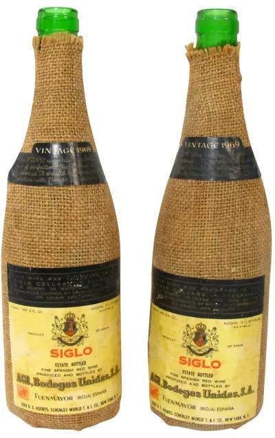 Spanish Wine Bottles - Set of 2 - Chez Vous - Yellow