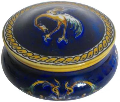 French Faience Lidded Box - The Emporium Ltd. - Blue