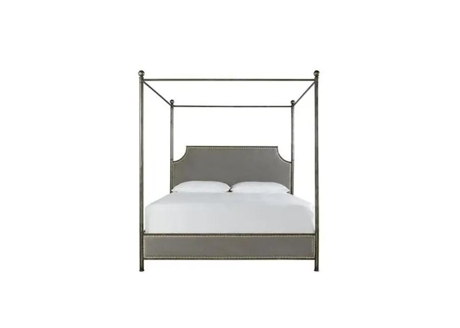 Monett Canopy Bed - Gunmetal - Gray