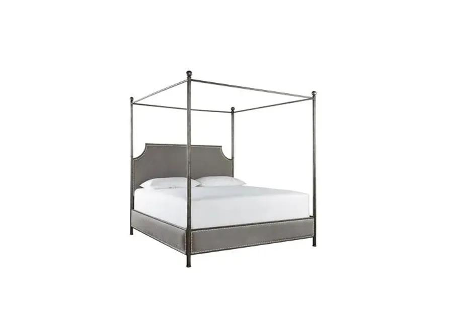 Monett Canopy Bed - Gunmetal - Gray