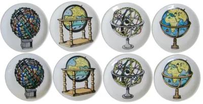 Fornasetti-Style Italian Coasters - Set of 8 - The Emporium Ltd. - Gray