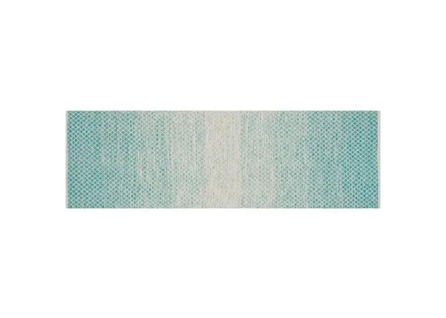 Diamante Rug - Turquoise/Ivory - Blue - Blue