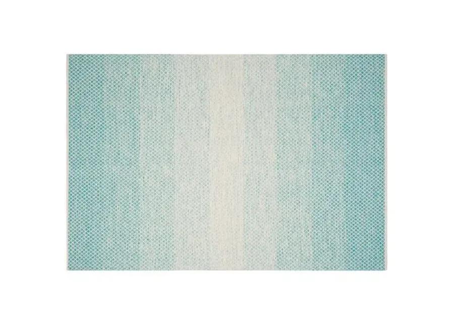 Diamante Rug - Turquoise/Ivory - Blue - Blue