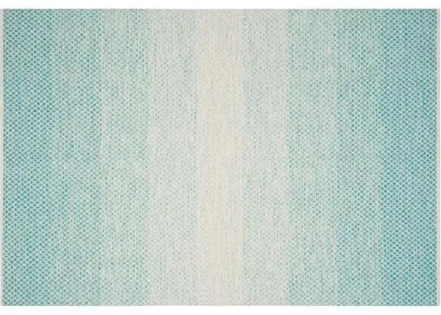 Diamante Rug - Turquoise/Ivory - Blue - Blue